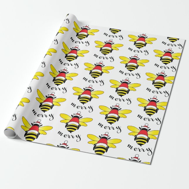 Bee Merry-Helgdag Presentpapper (Utrullad)