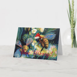 Bee Merry! (Honungsbin med Helgdag Cheer!) Helgkort