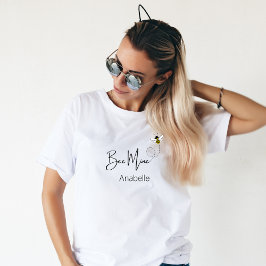 Bee Mine - Alla hjärtans dag Cute Bee Anpassningsb T Shirt