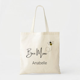 Bee Mine - Alla hjärtans dag Cute Bee Anpassningsb Tygkasse