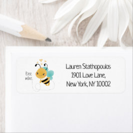 Bee Mine Bumblebee Gult Black Returadress Etikett