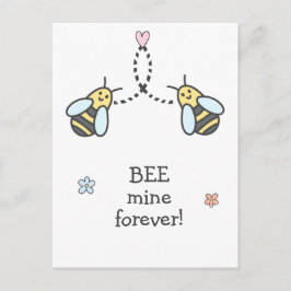 Bee Mine - Cute Happy Valentine Day Vykort