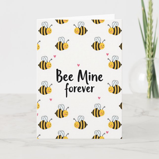 Bee Mine Forever Love Card Kort (Framsida)