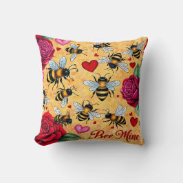 Bee Mine Golden Honung Kärlek Kudde