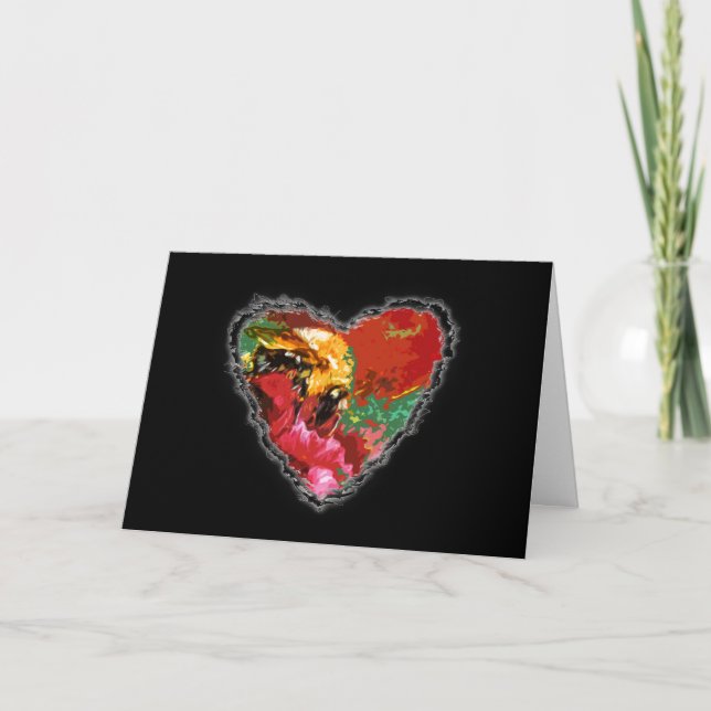 Bee Mine @ Heart Card Helgkort (Framsida)