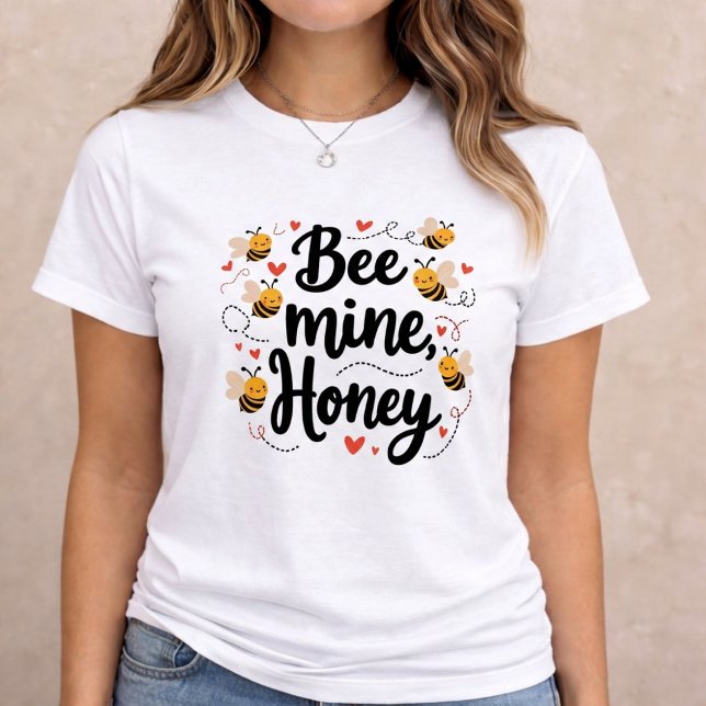 Bee Mine Honey Cute Valentine Gift T Shirt (Skapare uppladdad)