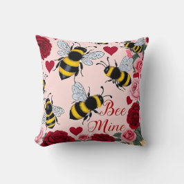 Bee Mine Kärlek Buzz Design Kudde