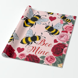 Bee Mine Kärlek Buzz Design Presentpapper