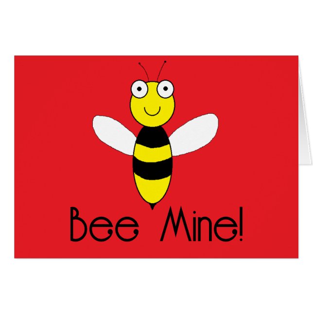"Bee Mine!" Kort (Framsidan Horizontal)