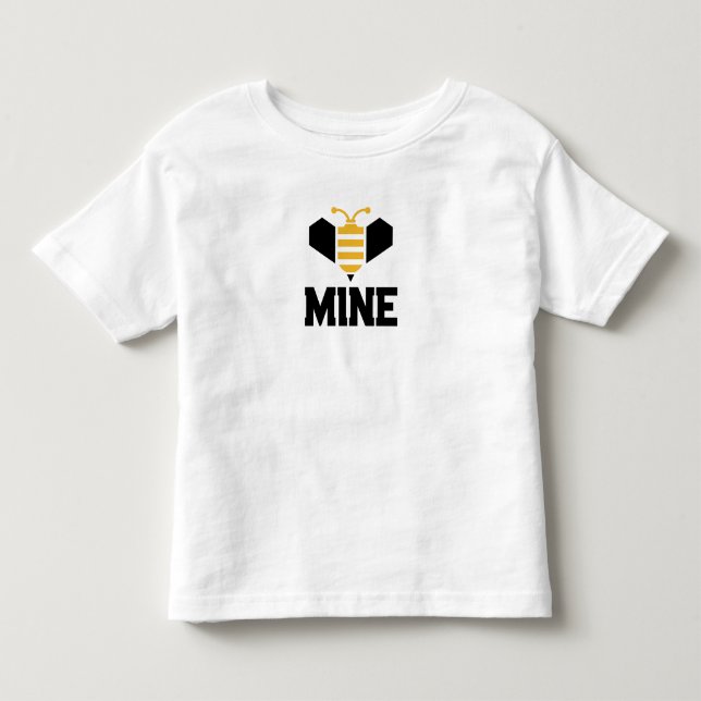 Bee Mine minimalist Romantic Gift T Shirt (Framsida)