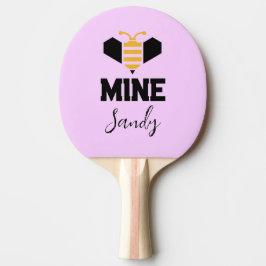 Bee Mine (namn) minimalistisk Romantic Gift Pingisracket
