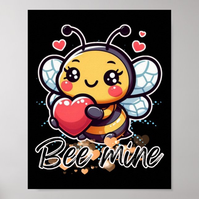 Bee Mine Sticker Poster (Framsidan)