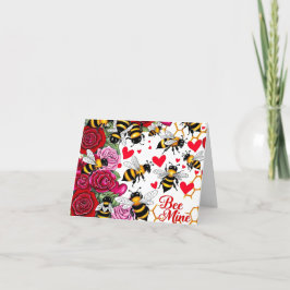 Bee Mine Sweet Honeycomb Blooms Helgkort