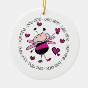 Bee Mine Valentine Julgransprydnad Keramik