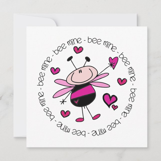 Bee Mine Valentine Julkort (Framsida)