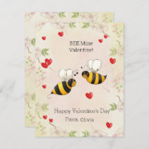 BEE Mine Valentine! Klassrumskort Helgdag