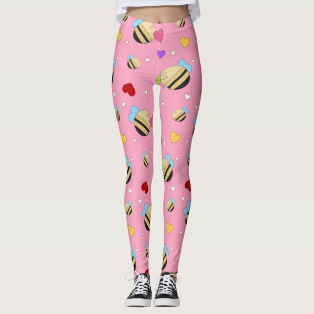 Bee Mine Valentine Leggings (Framsida)