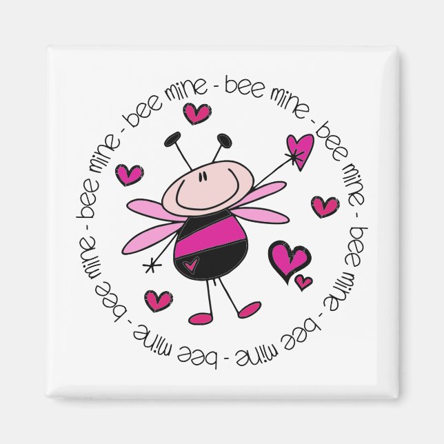 Bee Mine Valentine Magnet (Framsidan)