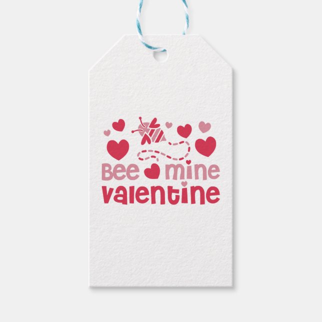 Bee Mine Valentine Presentetikett (Framsidan)