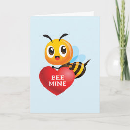 Bee Mine Valentine Pun Kort