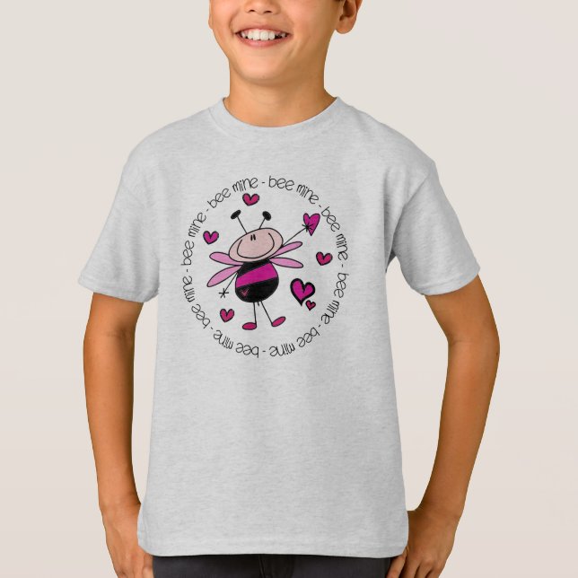 Bee Mine Valentine T Shirt (Framsida)