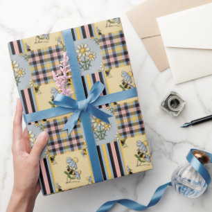 Bee Mönster glansig papper förpackning Presentpapper
