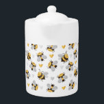 Bee Mönster tryckt Tekanna<br><div class="desc">Bee Mönster tryckt Tekanna</div>
