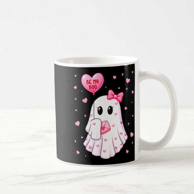Bee My Boo Heart Boo Ghost Valentine Outfit Women  Kaffemugg (Höger)