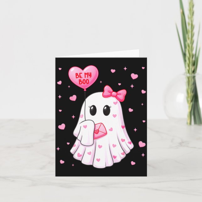 Bee My Boo Heart Boo Ghost Valentine Outfit Women  Kort (Framsida)