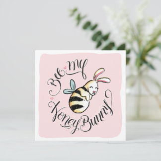 Bee My honey Bunny Valentine-kort Meddelande
