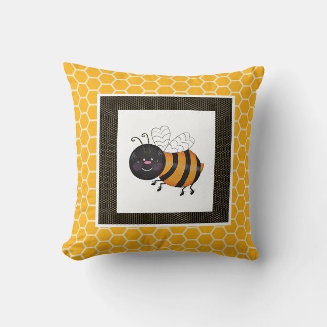 Bee my Little Baby Bee Pillow Kudde (Framsida)