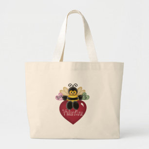 Bee My Valentine Bag Jumbo Tygkasse