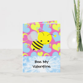 Bee My Valentine Helgkort