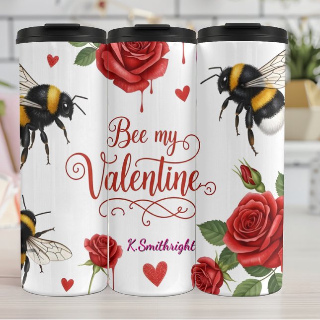 Bee My Valentine Roses Hearts (Skapare uppladdad)