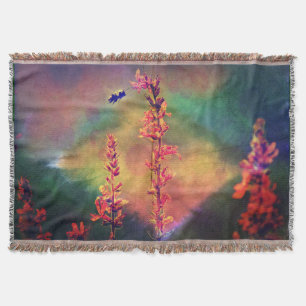 Bee N Wildblommor Diamond Earth TonesThrow Blanket Mysfilt