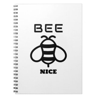 Bee Nice with Minimal Design Anteckningsbok