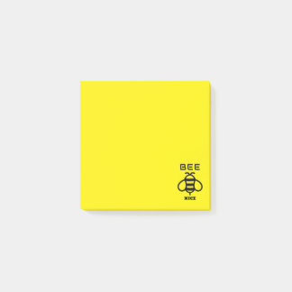 Bee Nice with Minimal Design Post-it Block