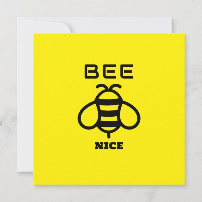 Bee Nice with Yellow Background Design (Framsida)