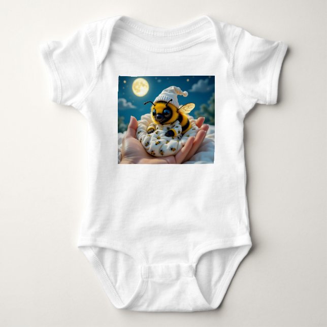 Bee-Night Endräktig babykläder T Shirt (Framsida)