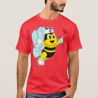 Bee Nurse Heart T Shirt