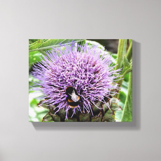 BEE OCH ARTICHOKE FLOWER CANVASTRYCK (Framsida)