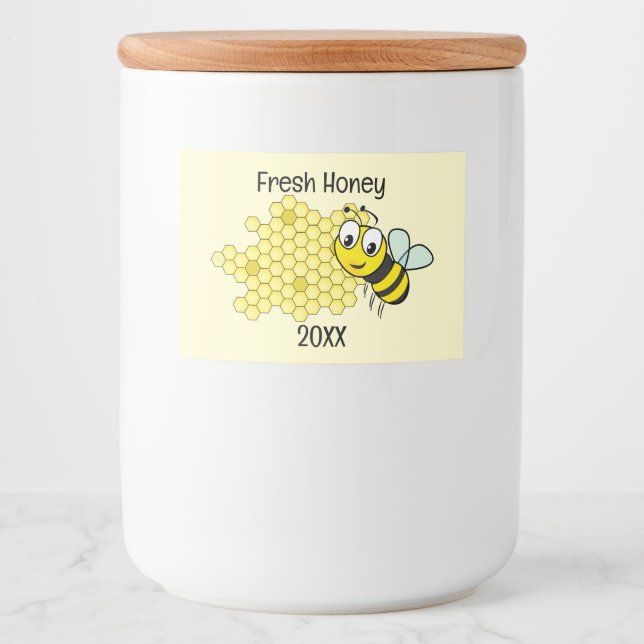Bee- och honeycomb-design mat etiketter (Framsida)