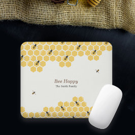 Bee och Honeycomb Mönster Musmatta
