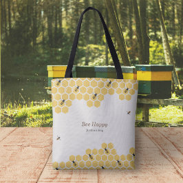 Bee och Honeycomb Mönster Tygkasse