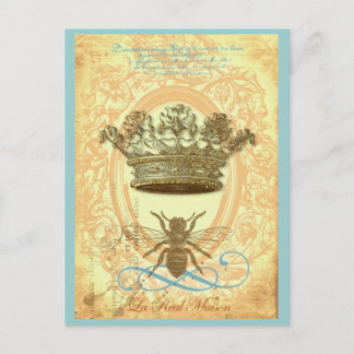 Bee och Krona Vykort