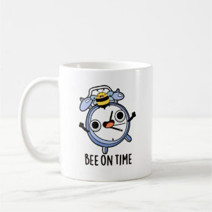 Bee On Time, Insekt Clock Pun Kaffemugg