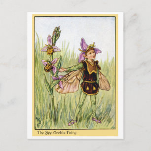 Bee Orchis Fairy Vykort