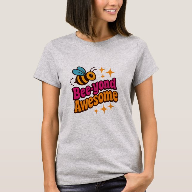 Bee-Out Fantastisk | Cute Bee Snyggt T-Shirt (Framsida)