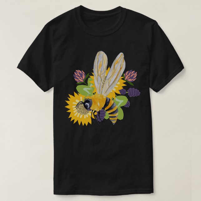 BEE PÅ EN SUNFLÖDE 39 T SHIRT (Design framsida)