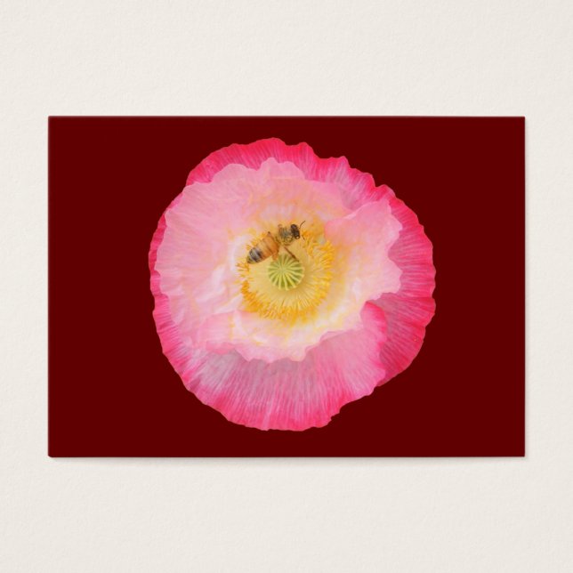 Bee på Poppy ~ ATC Visitkort (Framsidan)